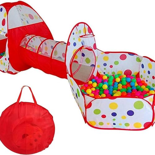 Set de Aventura 3 en 1: Túnel, Tienda y Pelotero