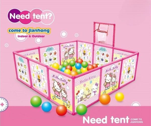 Corral de Juegos Rosado y Plegable