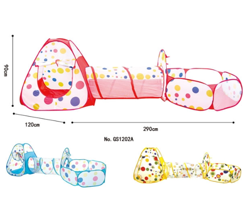 Tienda-de-Juegos-3-en-1-Casa-Tunel-y-Pelotero Tienda de Juegos 3 en 1: Casa, Túnel y Pelotero