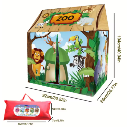 Tienda de Juegos Temática Zoológico y Selva (104 cm)