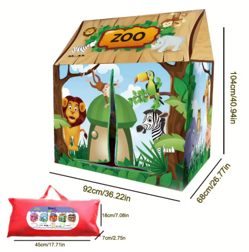 Tienda de Juegos Temática Zoológico y Selva (104 cm)