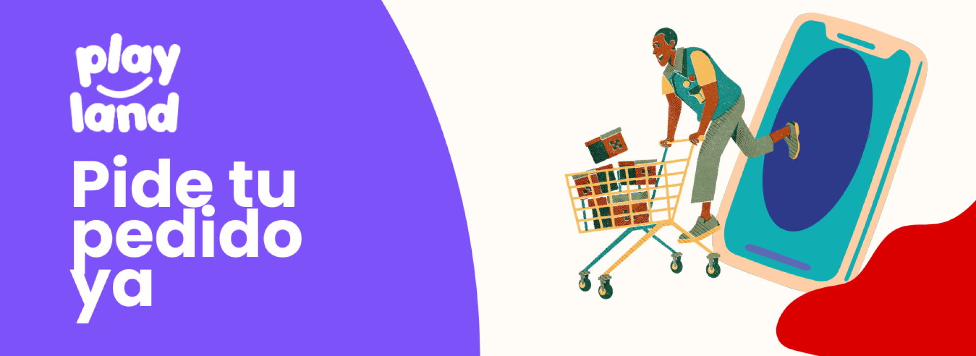 Purple Green and Cream Organic Illustrative Business Online Shop Banner(1)